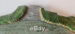 VINTAGE JOHN HILL & Co PAINTED LEAD RARE LARGE SIZE LILY POND ABOUT 10 LONG