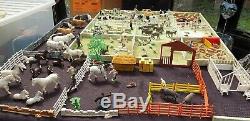 Very Large Vintage Bundle Of Used Britains Farm Animals