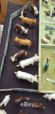 Very Large Vintage Bundle Of Used Britains Farm Animals