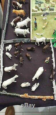 Very Large Vintage Bundle Of Used Britains Farm Animals