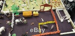 Very Large Vintage Bundle Of Used Britains Farm Animals