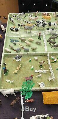 Very Large Vintage Bundle Of Used Britains Farm Animals