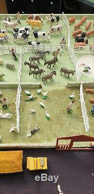 Very Large Vintage Bundle Of Used Britains Farm Animals