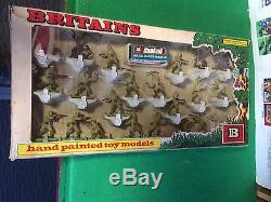 Very Rare Britains Japanese Boxed Gift Set 18 Figures +4 Accessories Vgc