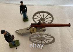 Vintage 1960s Britains Military Equipment American Civil War Cannon Figure & Set