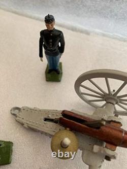 Vintage 1960s Britains Military Equipment American Civil War Cannon Figure & Set