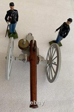 Vintage 1960s Britains Military Equipment American Civil War Cannon Figure & Set