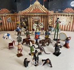 Vintage 1/32 Scale Hollow Cast Lead Circus Figures Britains Timpo Charbens