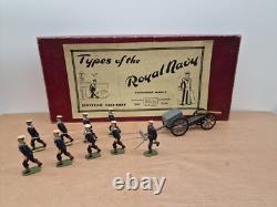 Vintage BRITAINS Set No. 79 1/32 metal ROYAL NAVY Blue Jackets Landing Party
