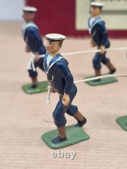 Vintage BRITAINS Set No. 79 1/32 metal ROYAL NAVY Blue Jackets Landing Party