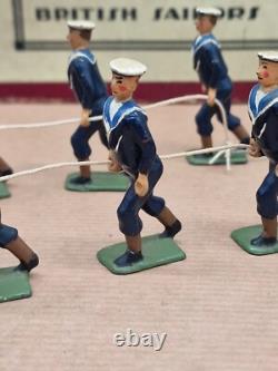 Vintage BRITAINS Set No. 79 1/32 metal ROYAL NAVY Blue Jackets Landing Party