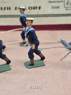 Vintage BRITAINS Set No. 79 1/32 metal ROYAL NAVY Blue Jackets Landing Party