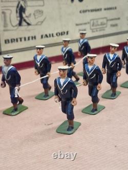 Vintage BRITAINS Set No. 79 1/32 metal ROYAL NAVY Blue Jackets Landing Party