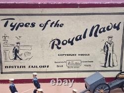 Vintage BRITAINS Set No. 79 1/32 metal ROYAL NAVY Blue Jackets Landing Party