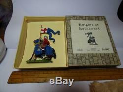 Vintage Boxed W Britains Knights Of Agincourt Mounted Knight Saint George Flag