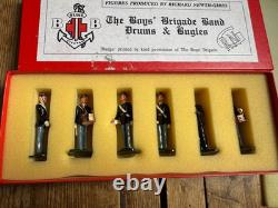Vintage Boys Brigade Band Drums & Bugles Figures by Richard Newth-Gibbs Boxed 2