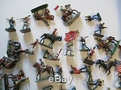 Vintage Britain And Union S Africa Toy Soldier Metal Sculpture Collection Lot