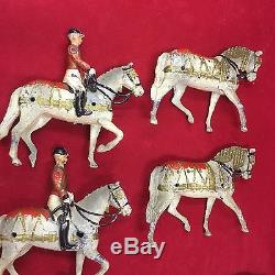 Vintage Britain's 8 X Lead Royal State Coronation Coach Horses 4 With Riders