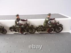 Vintage Britains 1791 Royal Corps Of Signals Motorcycles Set Lead Toy Soldiers