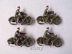Vintage Britains 1791 Royal Corps Of Signals Motorcycles Set Lead Toy Soldiers