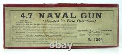 Vintage Britains 4.7 Naval Gun Mounted For Field Operations Boxed #1264