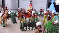 Vintage Britains American Indians & Traders Figures Bundle Joblot