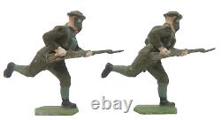 Vintage Britains British Infantry In Action With Gas Masks Boxed Set 1613
