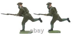 Vintage Britains British Infantry In Action With Gas Masks Boxed Set 1613