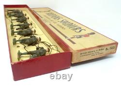 Vintage Britains British Infantry In Action With Gas Masks Boxed Set 1613