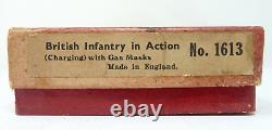 Vintage Britains British Infantry In Action With Gas Masks Boxed Set 1613