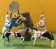 Vintage Britains Circus 4 X Horses, Clown With Hoop & Elephant On Tub