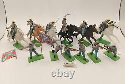 Vintage Britains Civil War Confederate Cavalry And Foot Soldiers