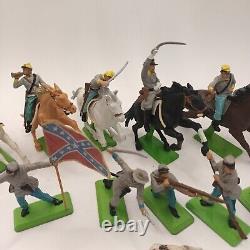 Vintage Britains Civil War Confederate Cavalry And Foot Soldiers