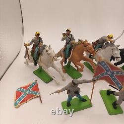 Vintage Britains Civil War Confederate Cavalry And Foot Soldiers