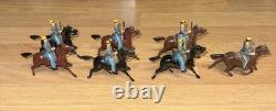 Vintage Britains Confederate Cavalry 1 Officer And 6 Riflemen