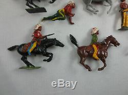 Vintage Britains Cowboys & North American Indians Toy Lead Soldiers with Box 208