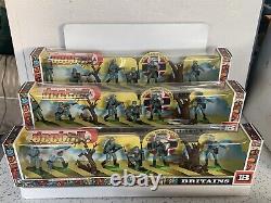Vintage Britains Deetail 3 x German Infantry Retail Box. #7385. Factory Issued