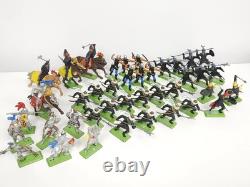 Vintage Britains Deetail Knights Saracens & Turks Toy Soldiers Lot + Mounted