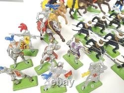 Vintage Britains Deetail Knights Saracens & Turks Toy Soldiers Lot + Mounted