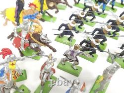 Vintage Britains Deetail Knights Saracens & Turks Toy Soldiers Lot + Mounted