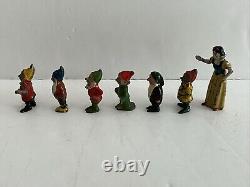 Vintage Britains Disney Snow White & Six Dwarfs. Produced 1938/39 Only. Lead