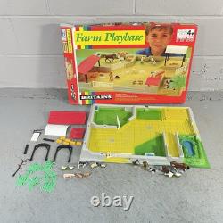 Vintage Britains Farm Playbase Set 4713 Boxed Equestrian Farmyard Made England
