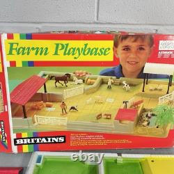 Vintage Britains Farm Playbase Set 4713 Boxed Equestrian Farmyard Made England
