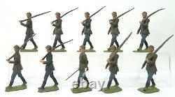 Vintage Britains German Army Infantry Steel Helmets Boxed Set 432 With 2 Extras