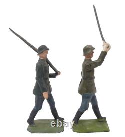 Vintage Britains German Army Infantry Steel Helmets Boxed Set 432 With 2 Extras