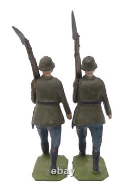 Vintage Britains German Army Infantry Steel Helmets Boxed Set 432 With 2 Extras