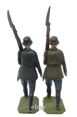 Vintage Britains German Army Infantry Steel Helmets Boxed Set 432 With 2 Extras