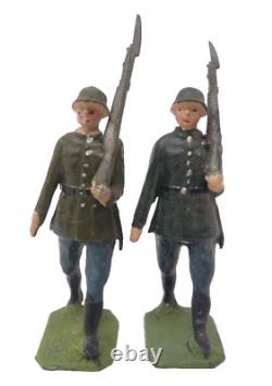Vintage Britains German Army Infantry Steel Helmets Boxed Set 432 With 2 Extras