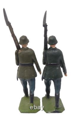 Vintage Britains German Army Infantry Steel Helmets Boxed Set 432 With 2 Extras