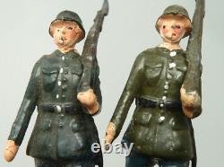 Vintage Britains German Army Infantry Steel Helmets Boxed Set 432 With 2 Extras